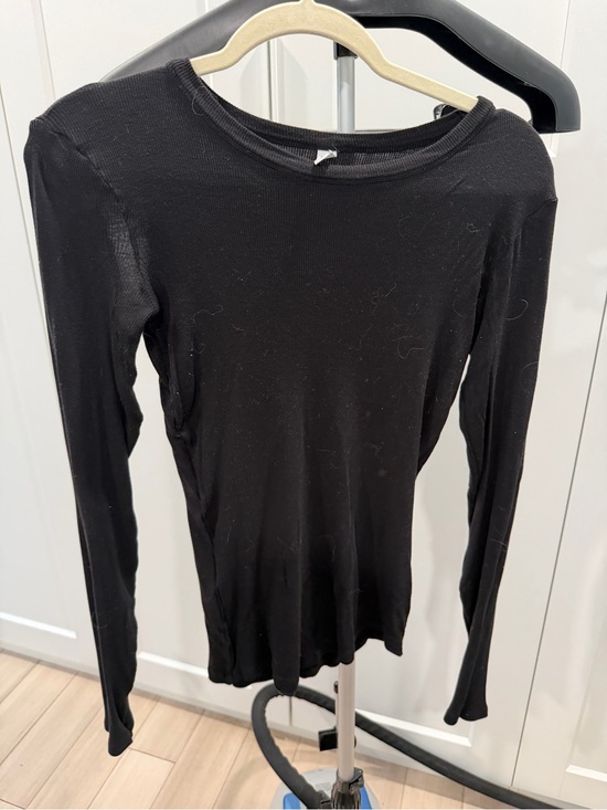bp Tops - bp Black Ribbed Long-Sleeve Tee